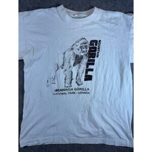 VTG Mgahinga Gorilla National Park Uganda Shirt Mens XL Nature Wildlife Souvenir